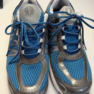 Men’s Bio Fit Blue and Silver Athletic Sneakers